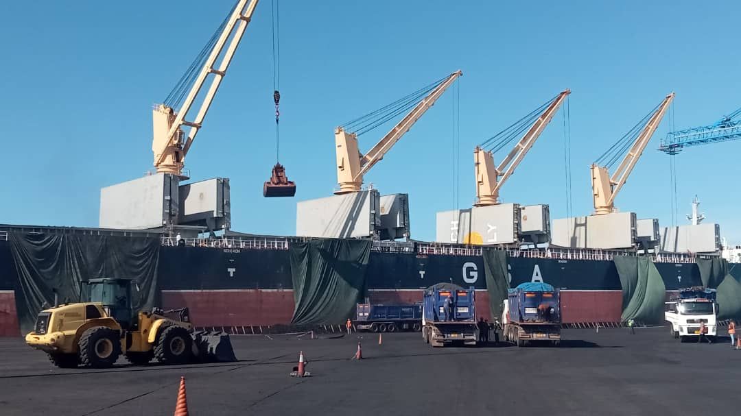 Vessel loading at Mtwara coal berth